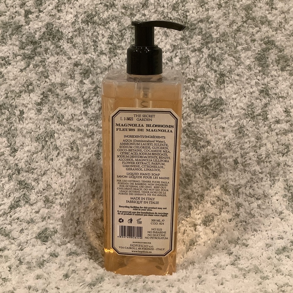 Hopificio Firenze The Secret Garden Scented Magnolia Blossoms Hand Soap NWT - Picture 7 of 16